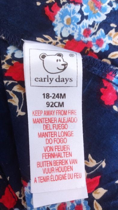 Sukienka na ramiączkach Early deys r. 86/92