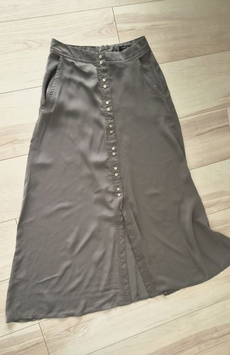 Reserved długa spódnica z kieszeniami khaki r. 34