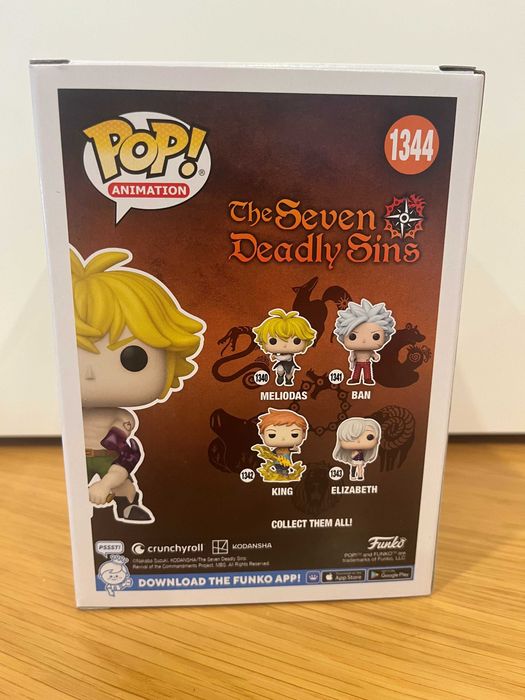 Vendo Funko POP! - Meliodas Chase #1344 (The Seven Deadly Sins) novo e com protetor incluído