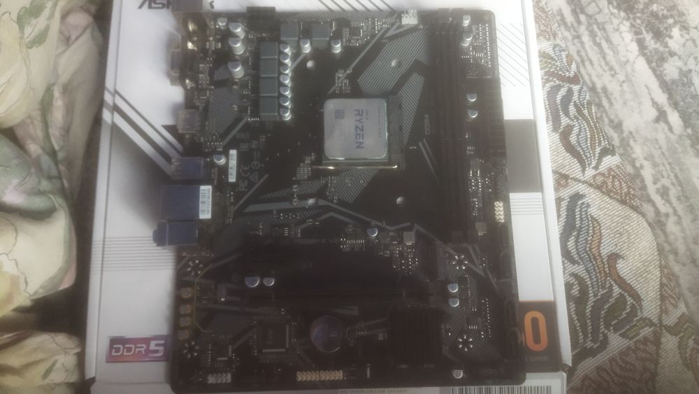 Материнская плата a520m k v2+ amd ryzen 7 5700x продаю комплектом