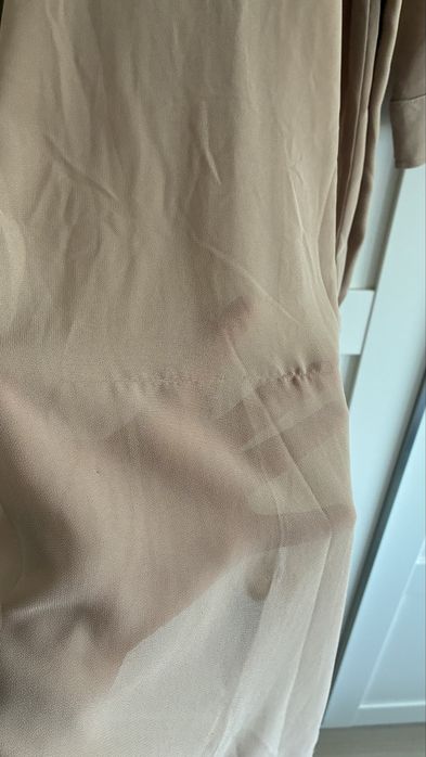 Transparnetny brazowy bezowy plaszcz trencz sinsay XXS/32