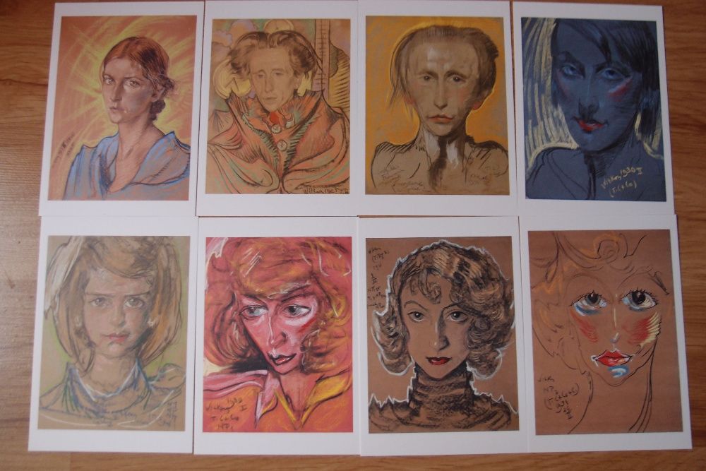 Pocztówki - portrety Witkacego 18 szt. - Stanisław Ignacy Witkiewicz