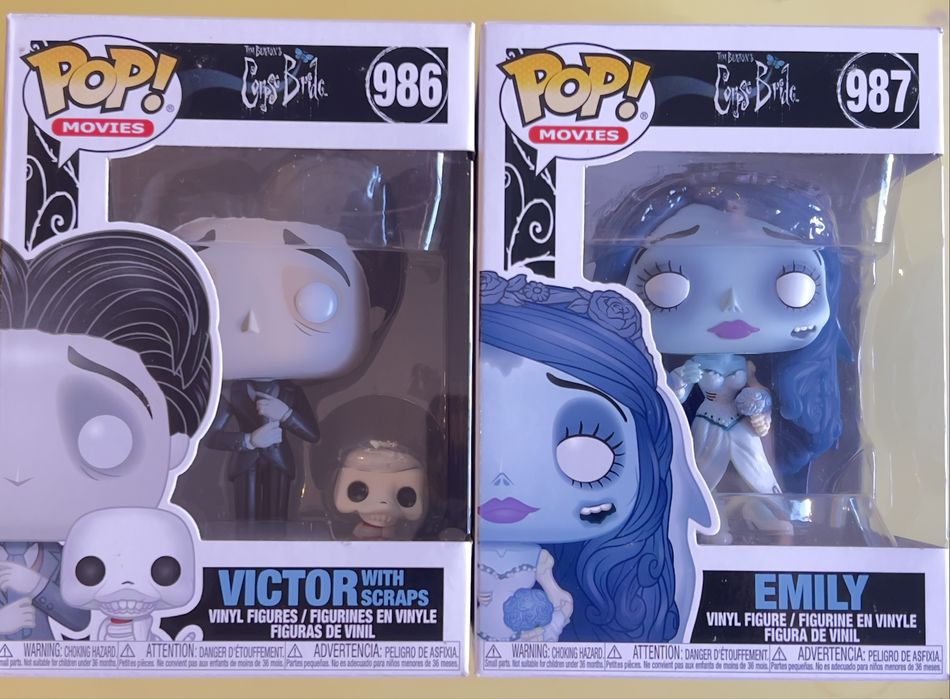 Funko Pop! Corpse Bride: Victor with Scraps e Emily  986 - 987