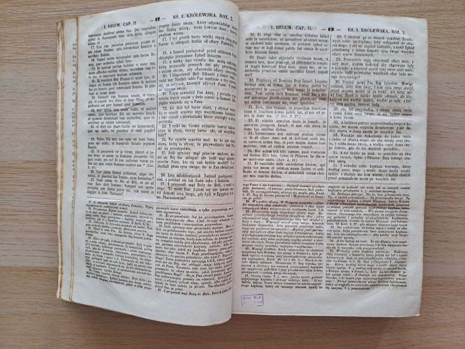 1862 rok. Biblia Łacińsko-Polska X. Jakóba Wujka. Tom II