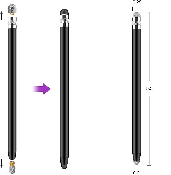 Rysik pasywny Tech-Protect USP100/4-TIP Touch Stylus - czarny