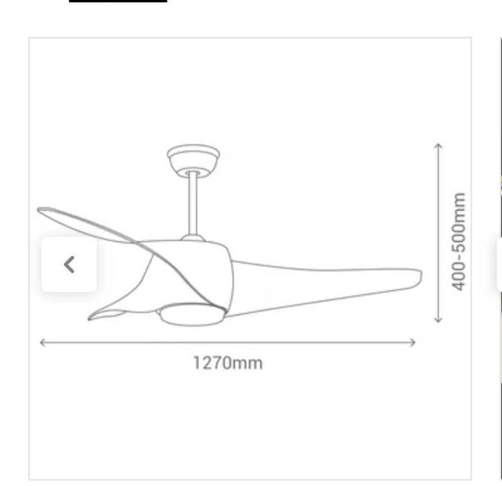 ventoinha  3 lâminas D127cm branco Mustang