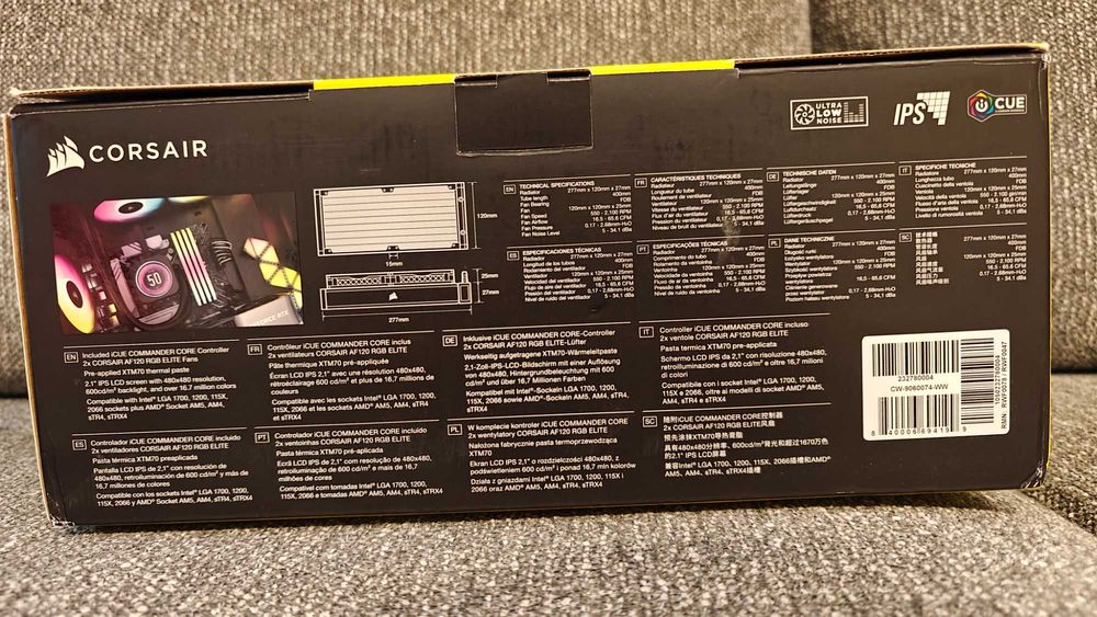 Corsair iCUE H100 Elite LCD XT - chłodzenie wodne nowe nieużywane TOP