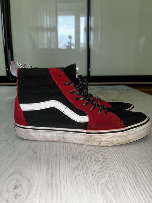 Кеди високі VANS SK8-Hi Red Black White