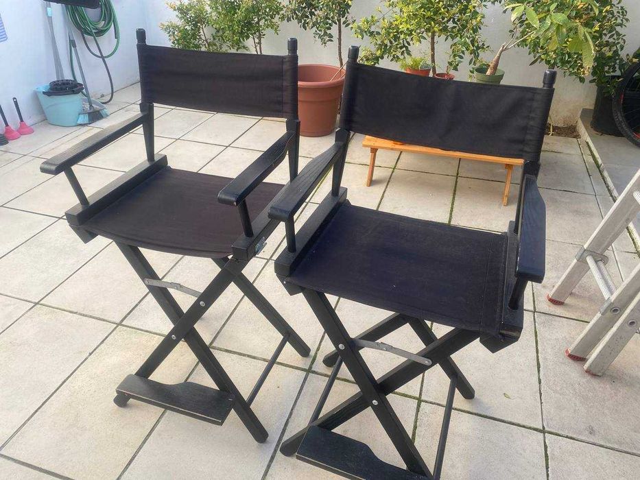 Cadeira dobrável de realizador preta
