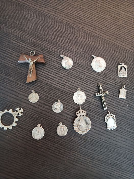 Medalhas maioria em prata religiosas e