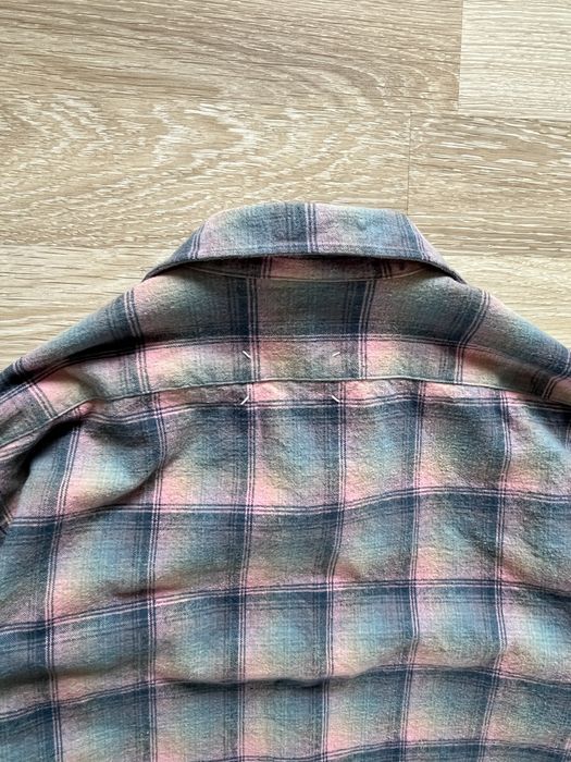 VERY RARE MAISON MARGIELA pendletton flannel shirt aw2020 white label number runway archive фланелева сорочка рубашка