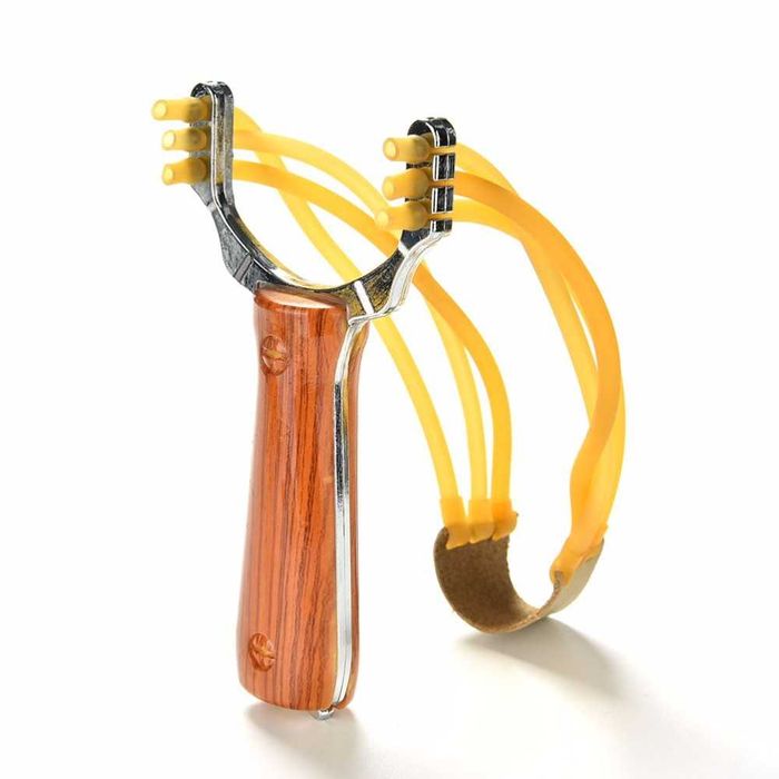 Potężna proca zanętowa wędkarska myśliwska 3 gumy