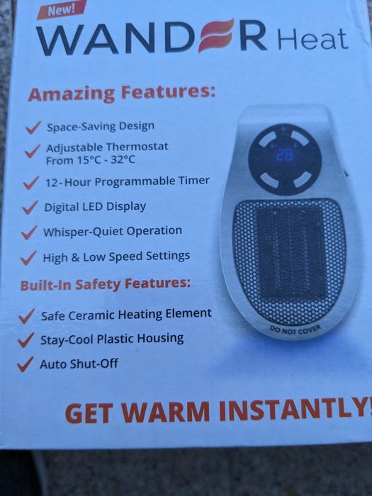 Aquecedor de tomada c/comando, 500w