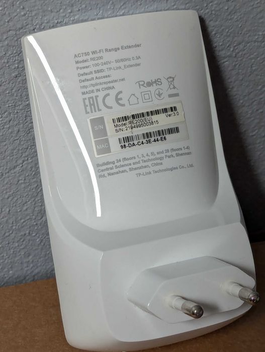 Repetidor Wi-Fi TP-Link AC750 RE200 (Dual-Band) - Funcional