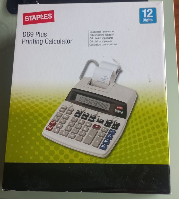 Calculadora impressora D69 Plus quase nova478051650985666562