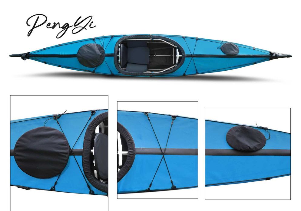 Kajak składany Peng Yi Yu-39 1-osobowy jednoosobowy lekki PVC dł. 3,9m