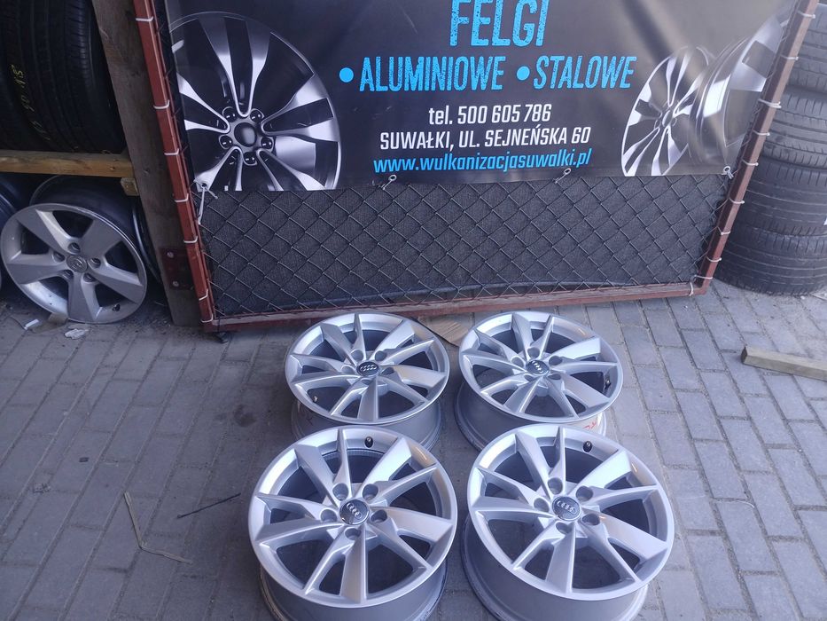 4x felgi alu 16 5x112 Audi A3 A4 B6 B7 B8 B9 A6 C5 C6 C7 Q3 Q5 Vw Skod