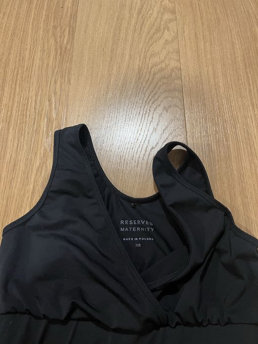 Czarny miękki biustonosz do karmienia Reserved Maternity XS