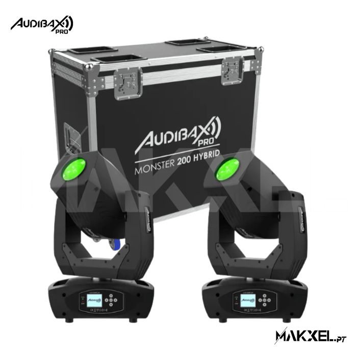 Audibax Pro Monster 200 Hybrid 2 Unidades + Flightcase