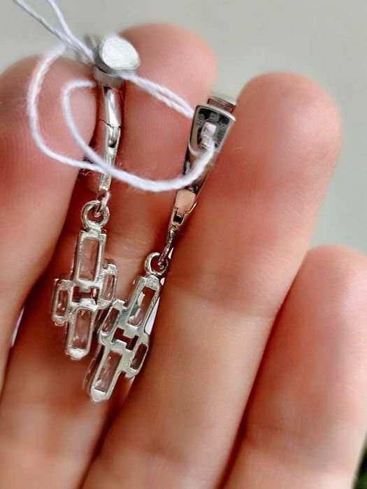 Сережки срібло 925 дсту + золото 375 дсту, сережки, серебро, Україна