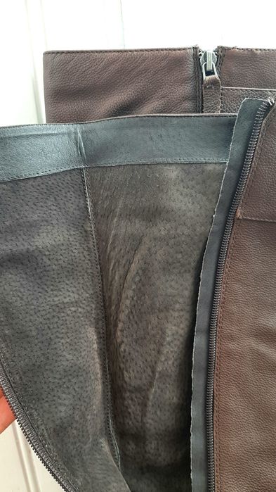 Botas rasas pele castanho cano alto, Pedro del Hierro