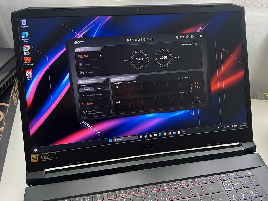 17 экран 6гб! Игровой ноутбук Acer Nitro 17 (RTX 3060, 3070, 4050)