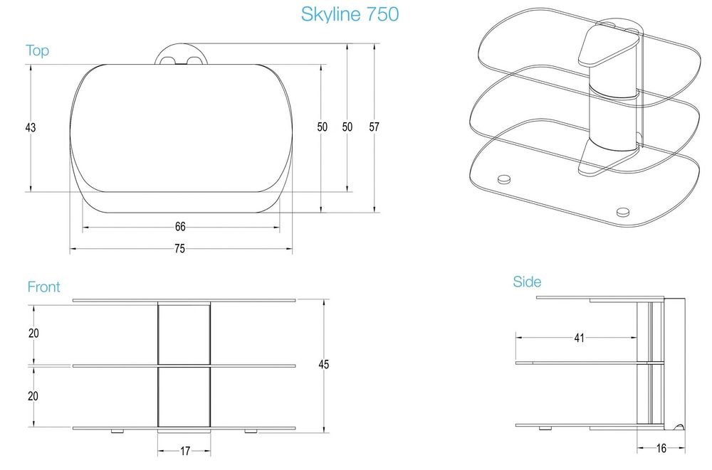 NOVO Suporte de TV com duas prateleiras para Home Cinema