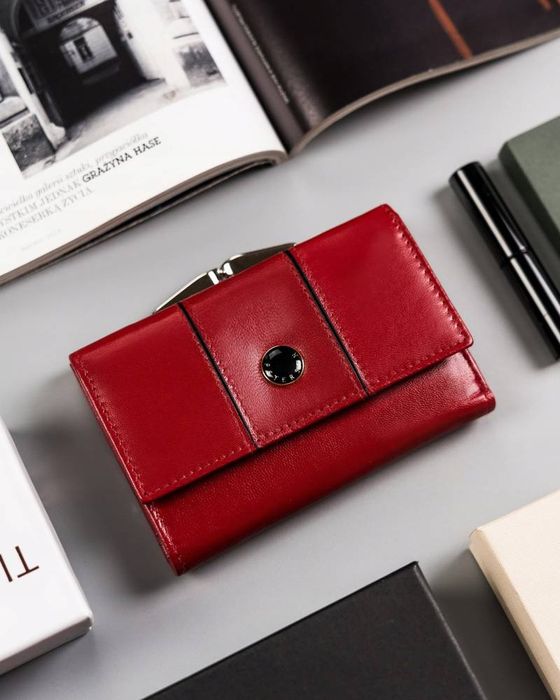 mały, skórzany portfel damski z systemem rfid - peterson