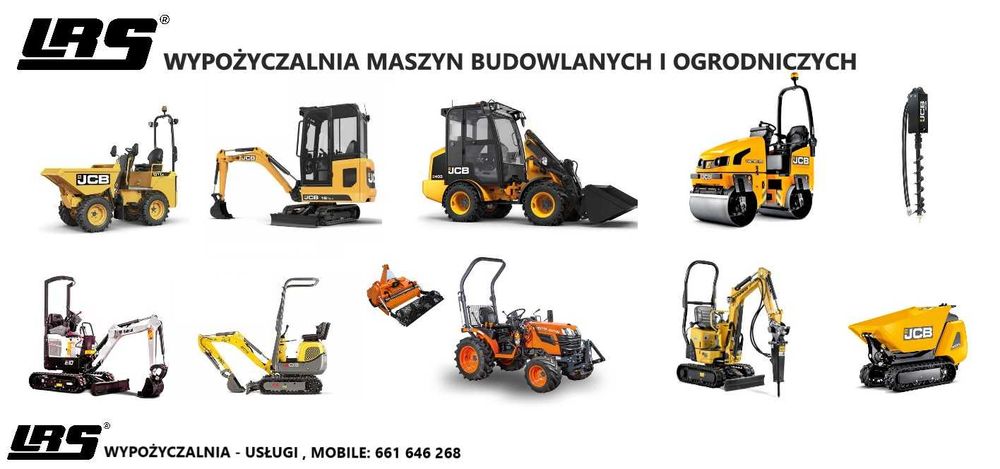 Wynajem,Usługi,Minikoparka,Mikrokoparka,Wozidło,Walec,Ładowarka.