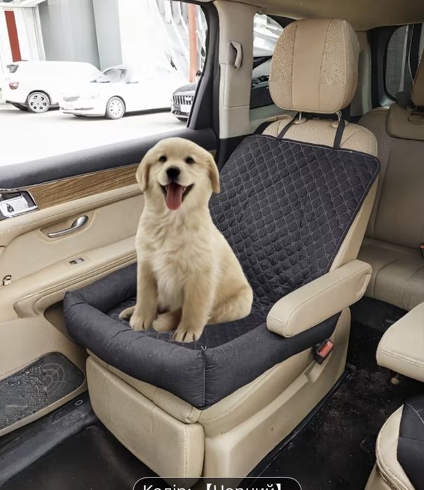 Знімний та пральний лежак/сидіння для домашніх тварин в авто