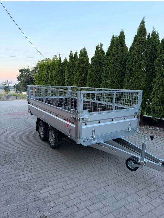 Przyczepa lekka 300x150 dwuosiowa z nadstawkami wynajem kat. B