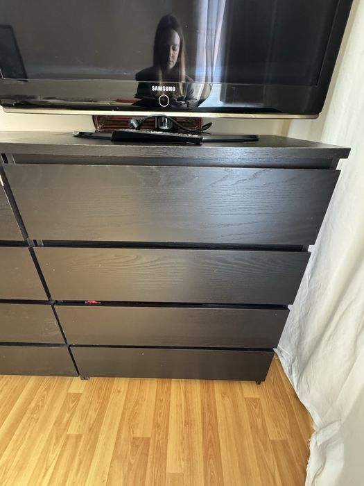 Cómodas IKEA MALM – Preto/Castanho