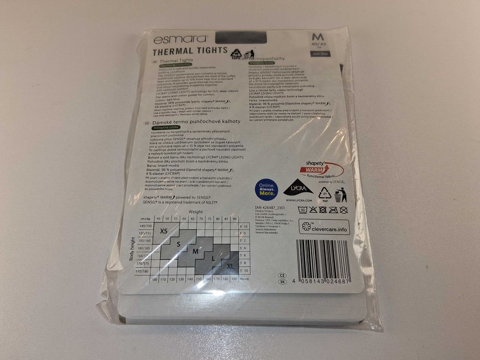 A230 Rajstopy Termiczne Esmara Thermo 80 Opaque Matowe Czarne M