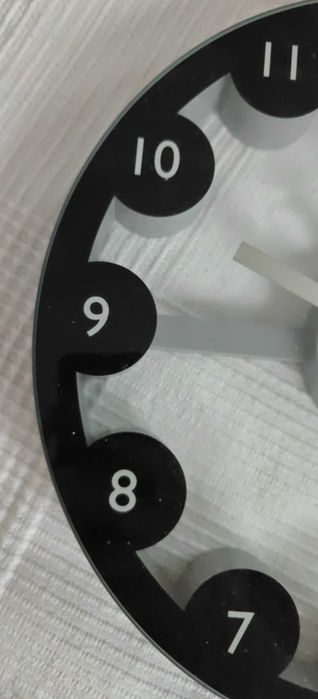 waga zegar IKEA Anten szkło metal 30 cm