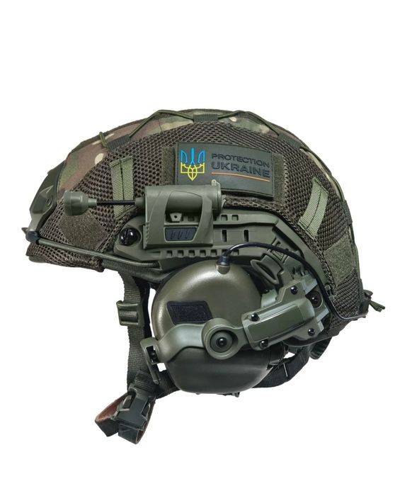 Балістичний Військовий шолом  FAST Helmet NIJ IIIA + таткичні навушники Earmor  М31/М32 

1)Балістич