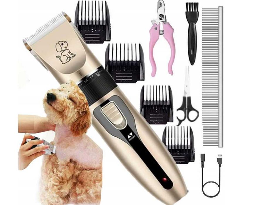 Zestaw do Strzyżenia Obcinania Psów Kotów Maszynka Prezent