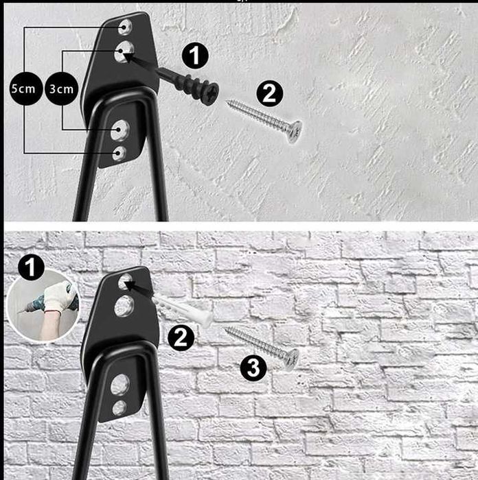 Zestaw 12 Sztuk Wieszaków Narzędziowych Uchwyt Hak Do Garażu Na Ścianę