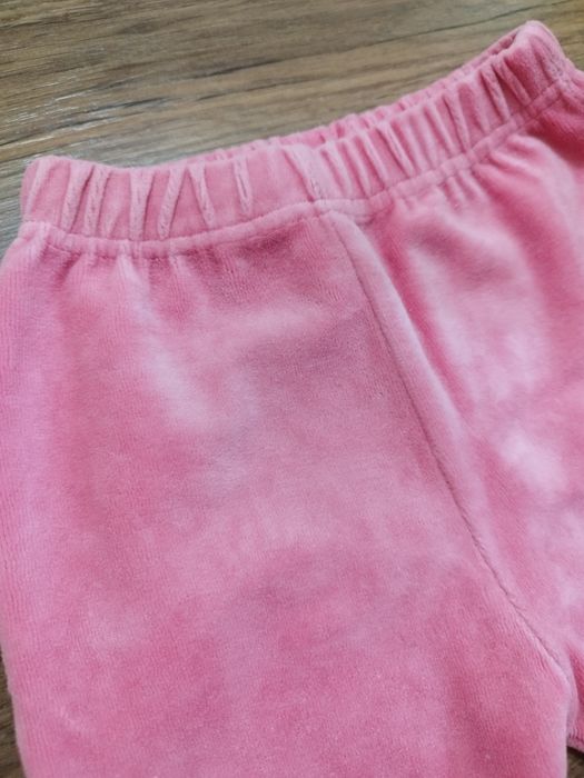 Spodnie dla dziewczynki, różowe, motyle R.74/80