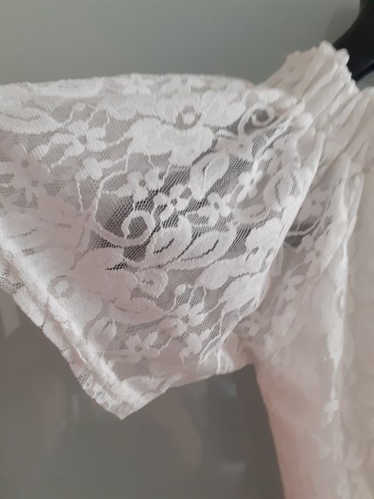 Biała bluzka koronkowa S Atmosphere 36 elegancka wizytowa