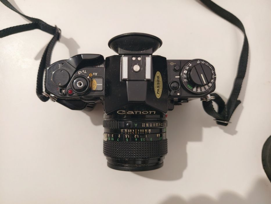 Canon A-1 + Canon FD 50mm 1.4 + Canon Motor Driver MA + canon Baterry pack MA
