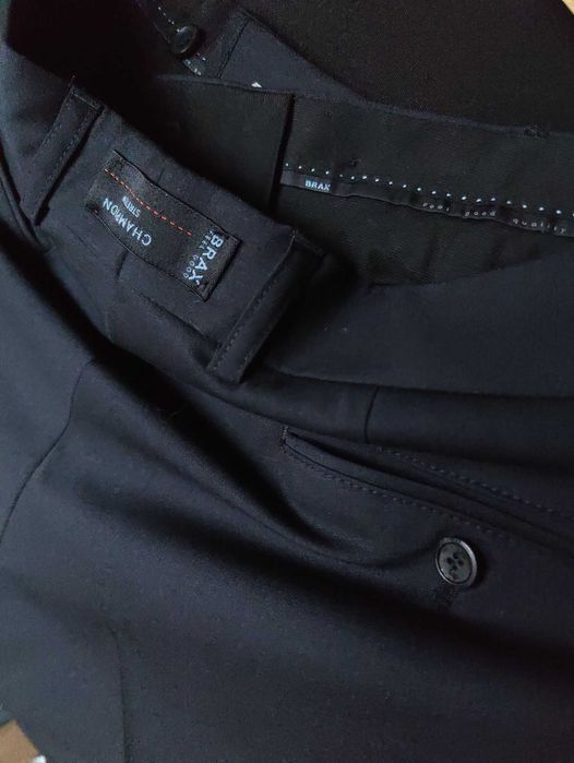 Джинсы брюки Brax Eric wool trousers Germany w33 stretch navy.