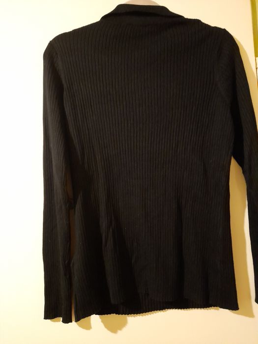 BluzkaPolo Damska/Prążkowany Materiał/