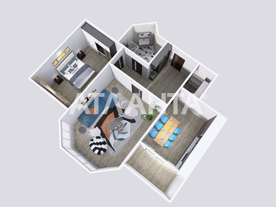 2-комнатная квартира по адресу ул. Приморская (площадь 77 м²) - Atlanta.ua - фото 12