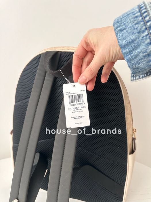 COACH Court Backpack Жіночий шкіряний рюкзак женский кожаный рюкзачек