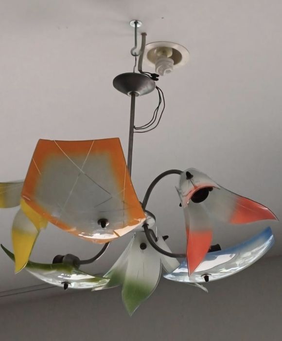Designerski Żyrandol Multi-Color | Szkło Artystyczne | Modern/Retro
