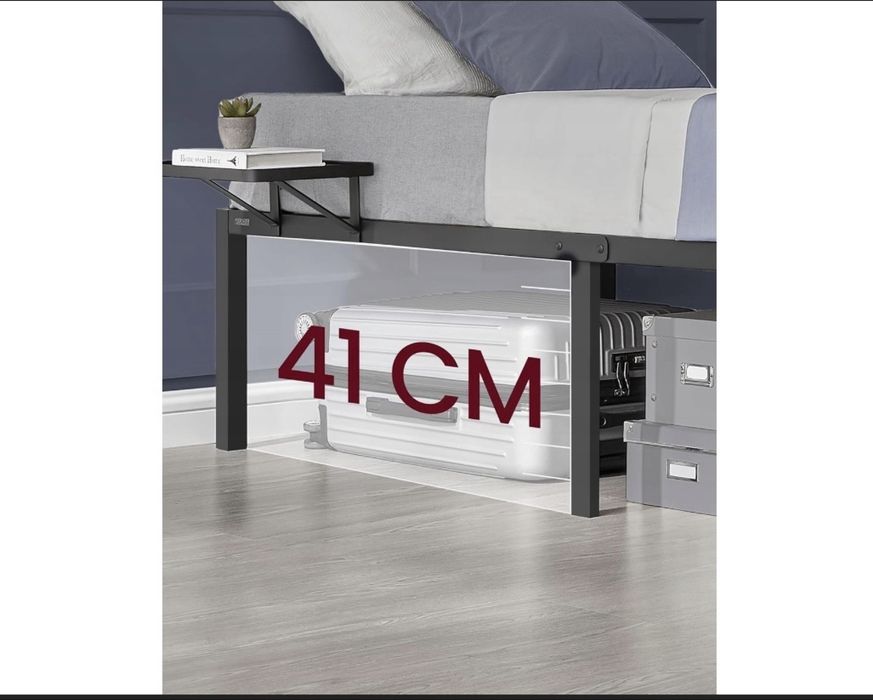 Łóżko gościnne 140x200 stelaż metalowa rama