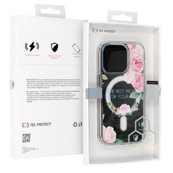 Tel Protect Flower Magsafe do Iphone 15 Plus wzór 1 + szkło Gratis