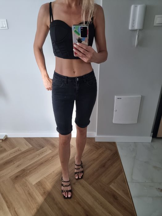 Czarne kolarki, jeans, George, 8/36