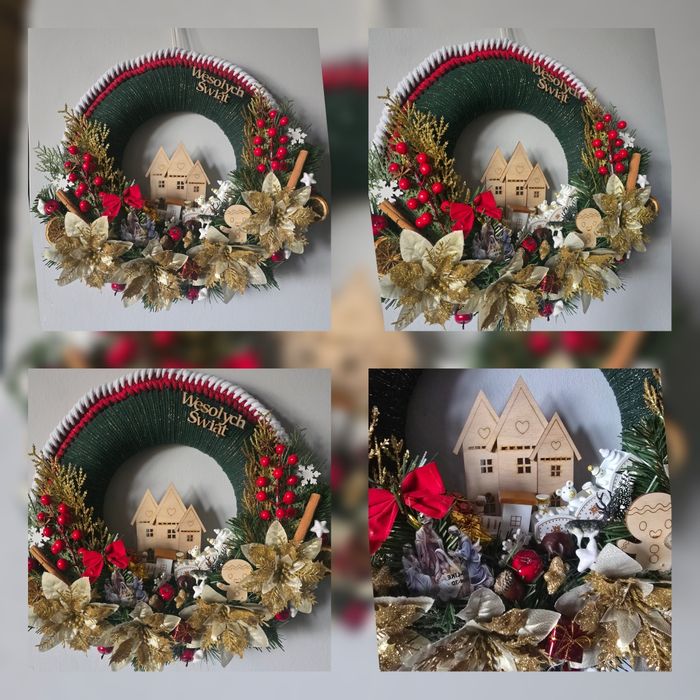 Wianek świąteczny że sznurka ok 50cm