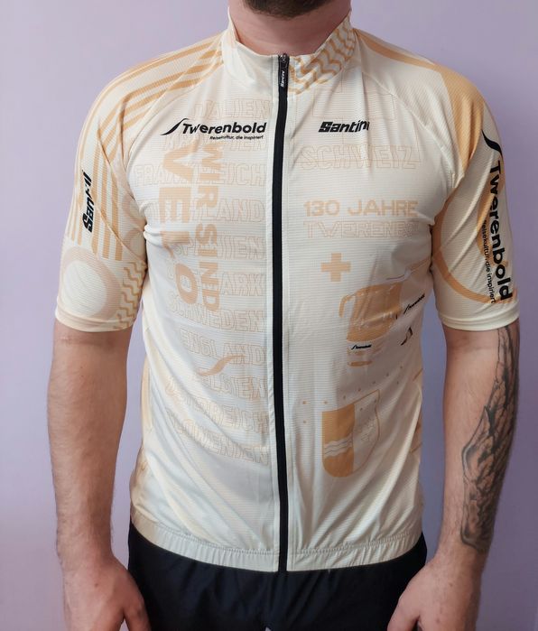 мужская велофутболка джерси итальянского бренда Santini